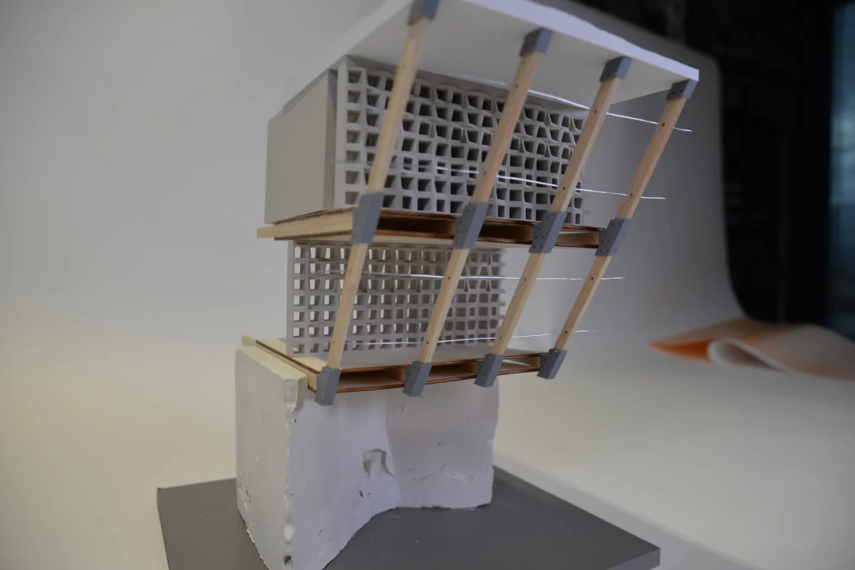 Model study, front