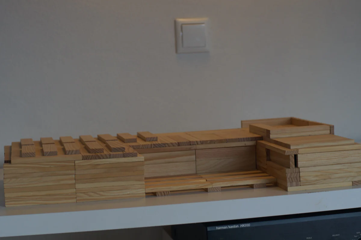 Timber stick model, side