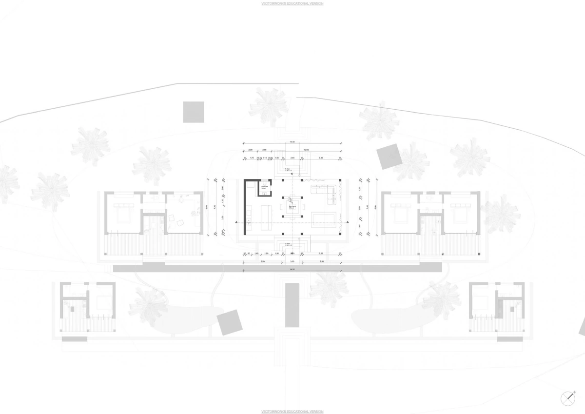 Plan of the residential units
