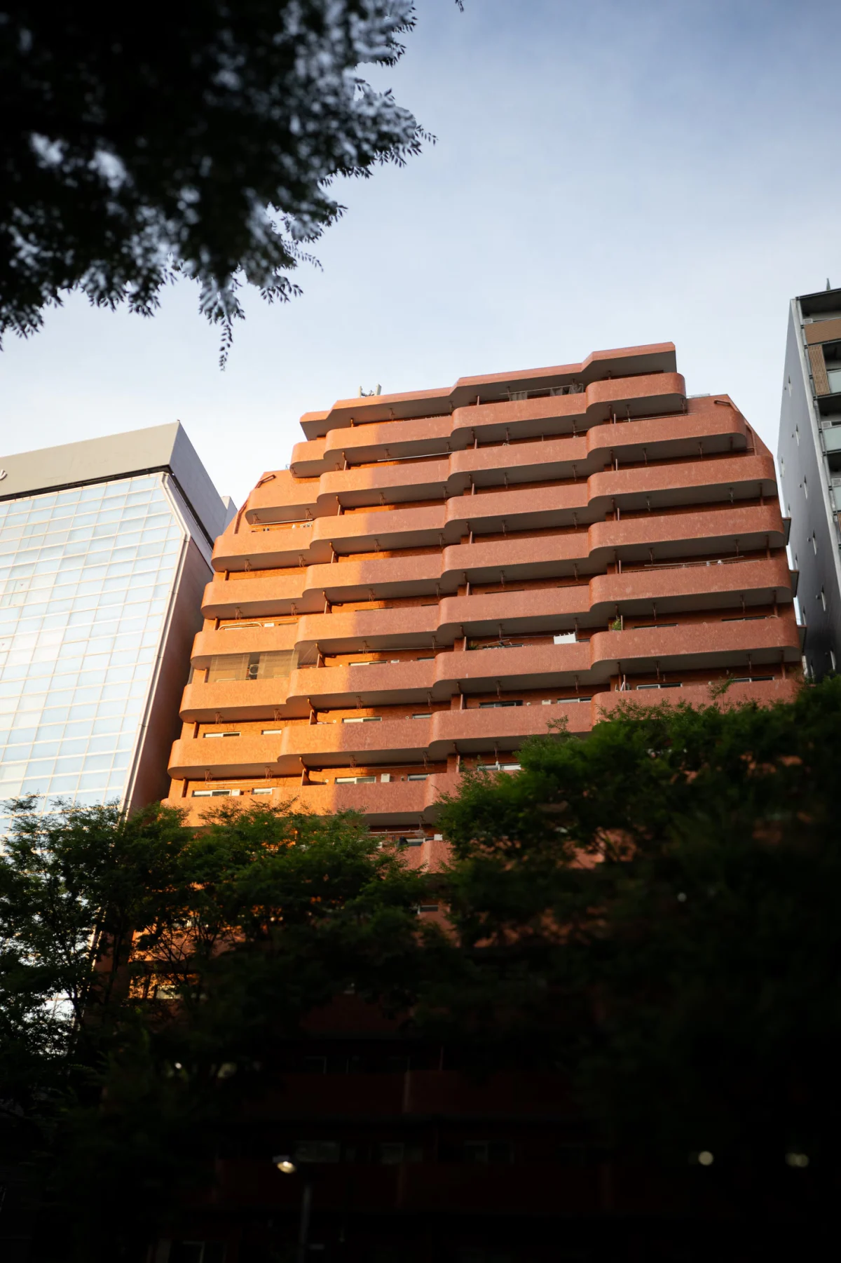 Orange tower in evening light