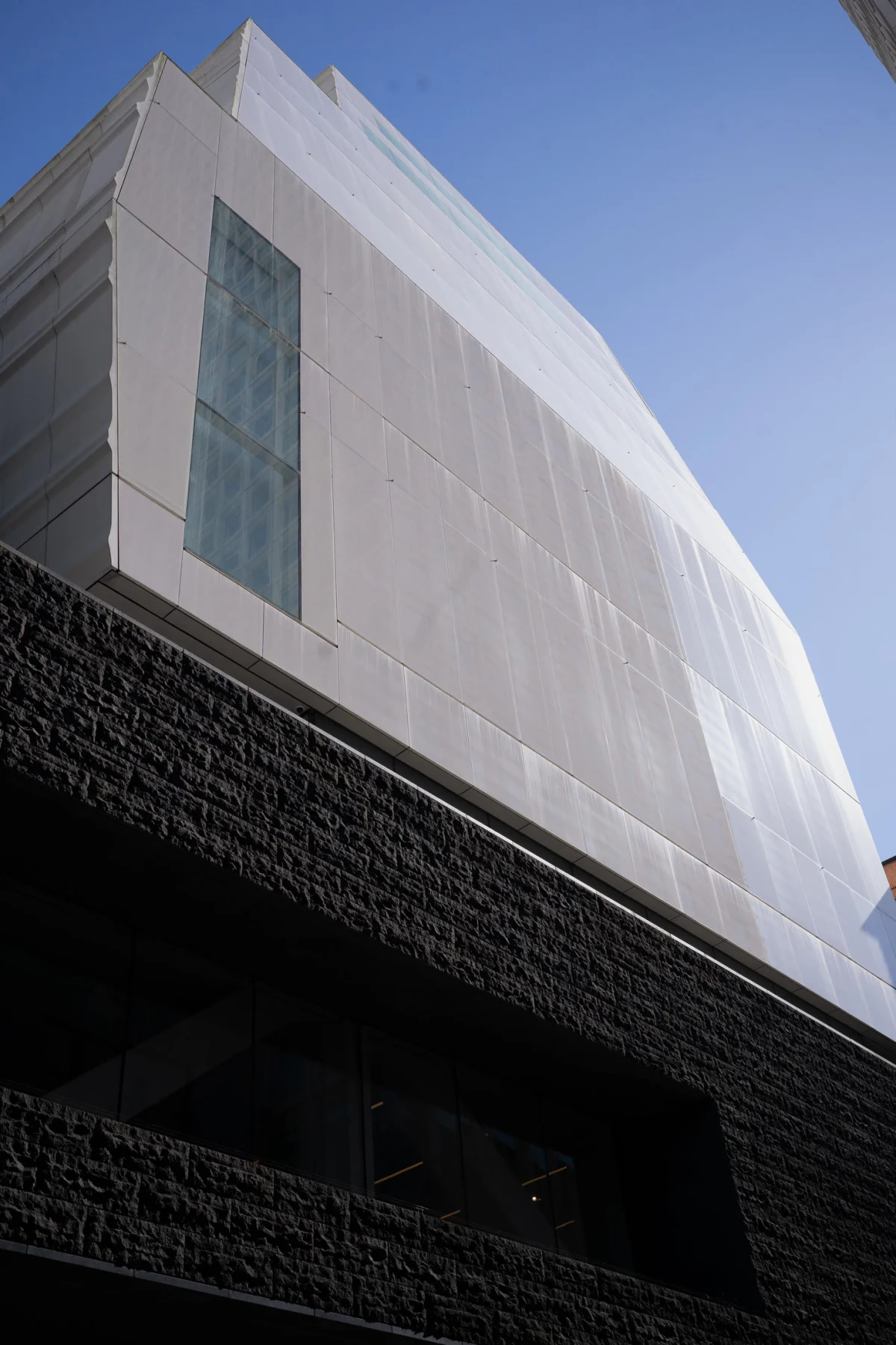 White volume against the sky
